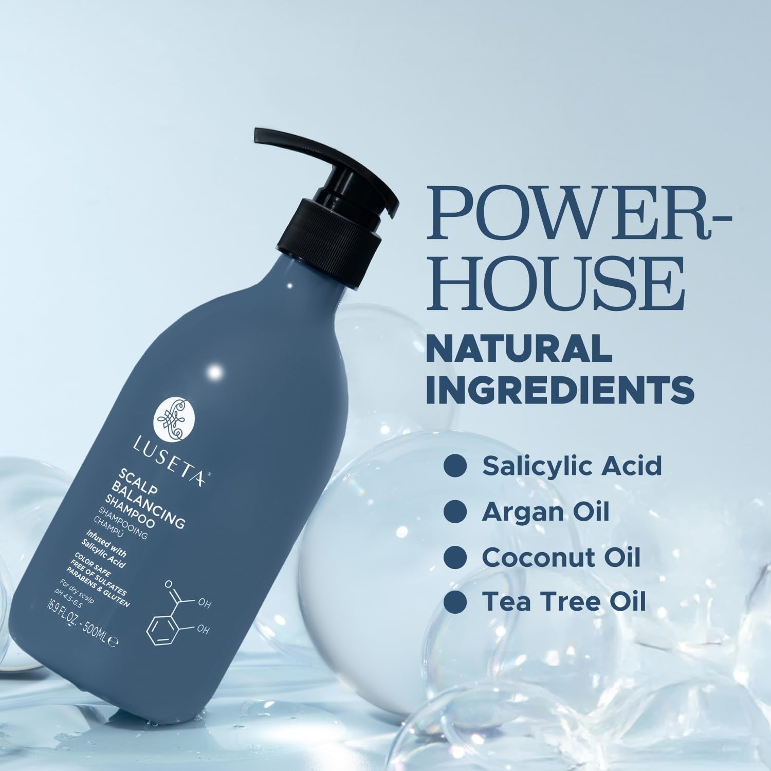Scalp-Balancing Shampoo for Women, Reducing Build-Up with Salicylic Acid, Anti-Dandruff Shampoo for Men, Clarifying for Refreshing, Ph-Balanced, 16.9 Fl Oz