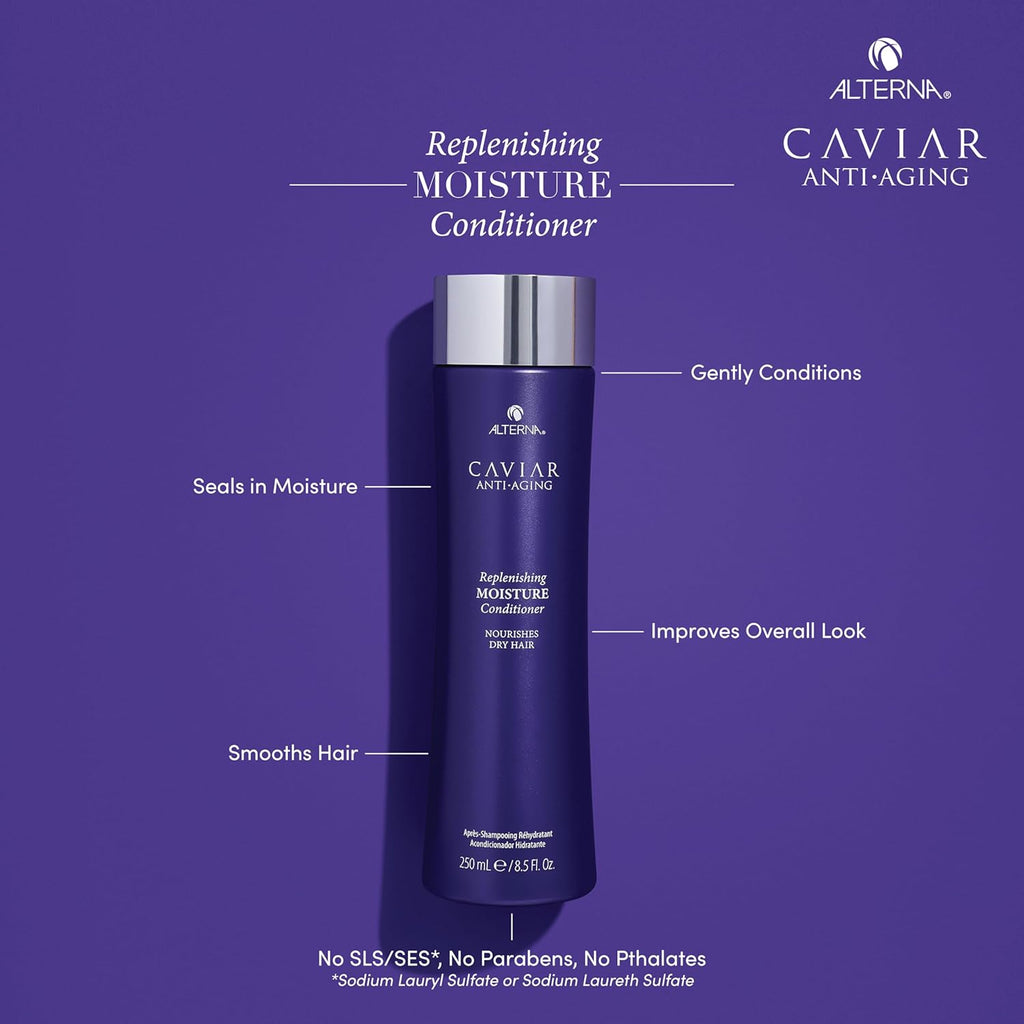 Alterna CAVIAR Anti-Aging Replenishing Moisture Conditioner | for Dry, Brittle Hair | Protects, Restores & Hydrates | Sulfate Free